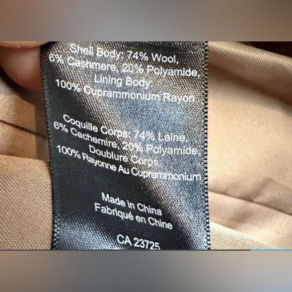 Aritzia Babaton Atelier Spencer Wool Coat jacket Womens Size Large - Picture 7 of 7